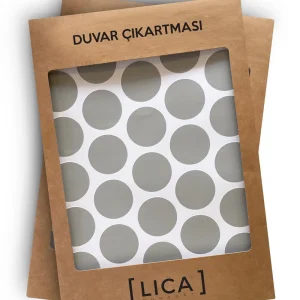 Duvar Çıkartması Puantiye Gri