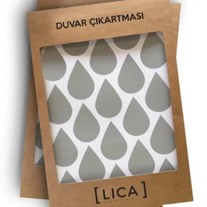 Duvar Çıkartması Su Damlası Gri