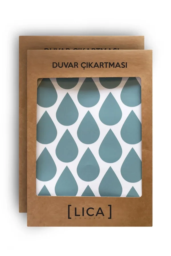 Duvar Çıkartması Su Damlası Mavi