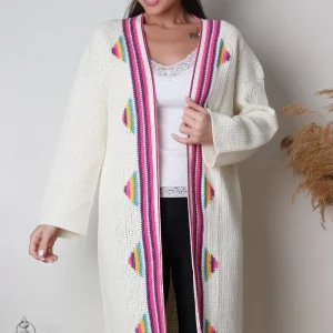 Krem cotton hırka